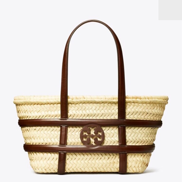 NWT $370 Tory Burch Ella Small Straw Basket Tote! - Picture 3 of 5